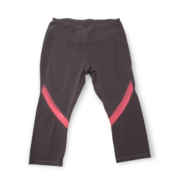 CALIA by Carrie Underwood Gray & Pink Workout / Yoga Leggings w. Side Pocket - Picture 1 of 4